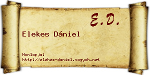 Elekes Dániel névjegykártya